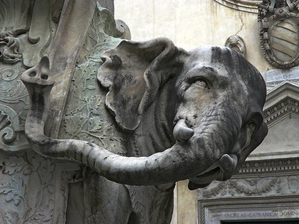 Elefante de Bernini en la Piazza della Minerva — Foto de Stock