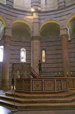 Chapel inside the Baptistery of Pisa clipart