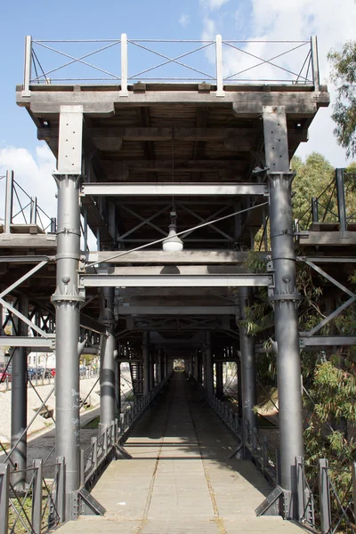 Detalles de la estructura del muelle Riotinto en Huelva — Foto de Stock