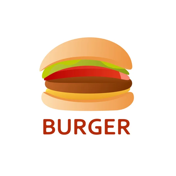 Burger Logo açıklamalı alt yazılı — Stok fotoğraf
