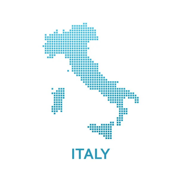 イタリアのピクセル マップ — ストックベクタ