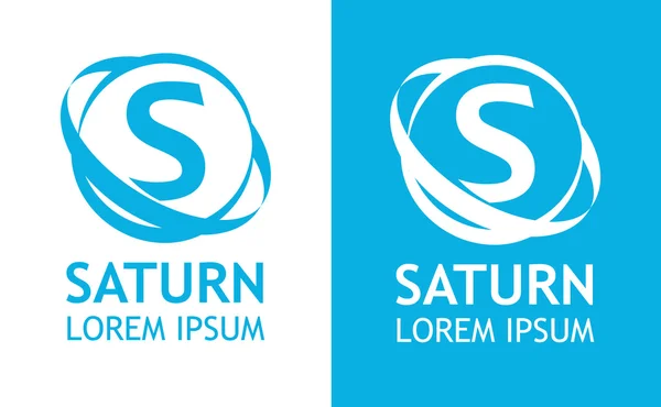 Logo para Science Company con Saturn Planet — Archivo Imágenes Vectoriales