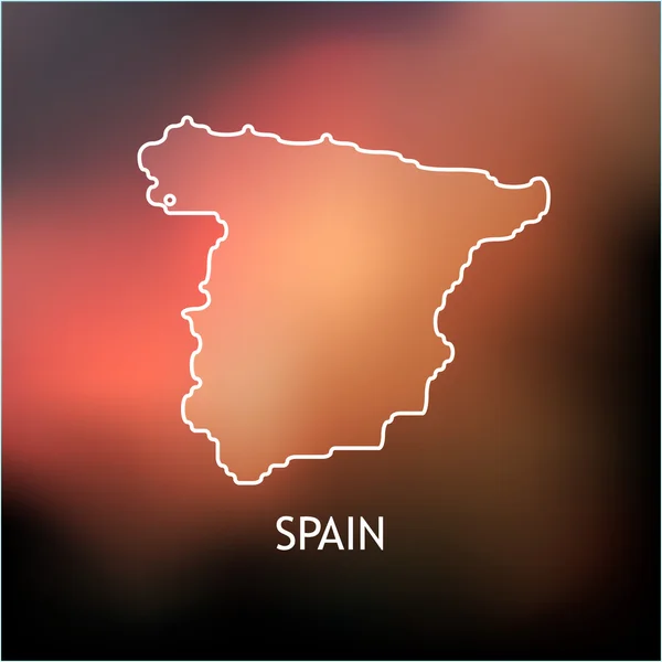 Kaart van Spanje — Stockvector