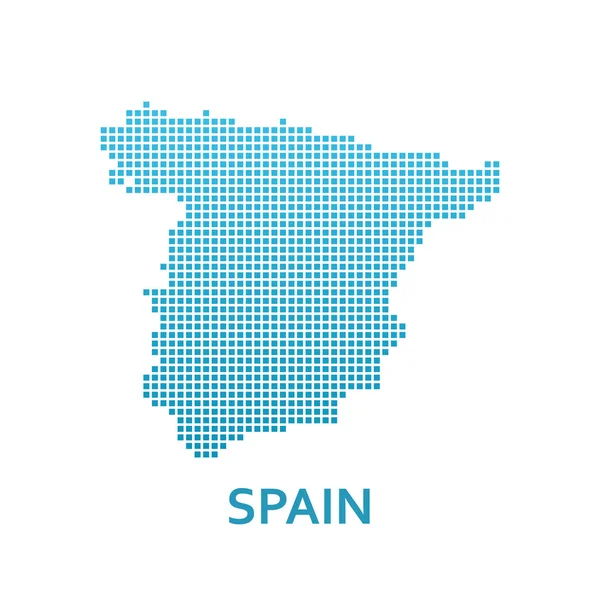 Pixel mapa de España — Archivo Imágenes Vectoriales