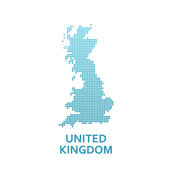 Carte Pixel de Royaume-Uni — Image vectorielle