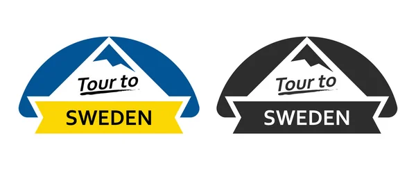 Tour in Scandinavia. Set di badge . — Vettoriale Stock