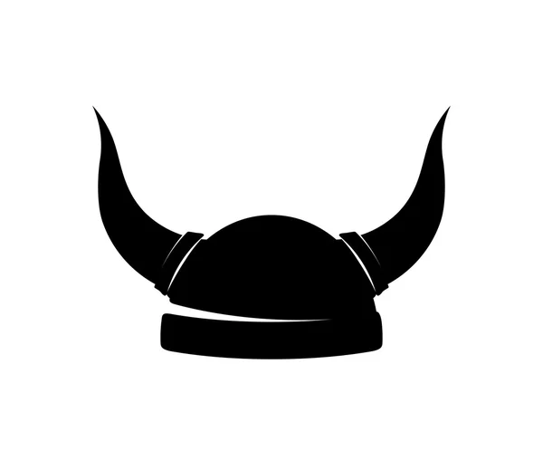 Leme de Viking com chifres — Vetor de Stock