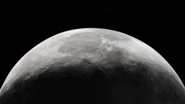 Yeni ay ya da ay tutulması sırasında detaylı yüzeyli ay evreleri