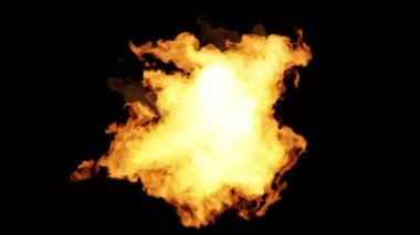 4k çözünürlüklü 30 FPS çözünürlüklü fotokopi döngüsü için alev çemberi alanı