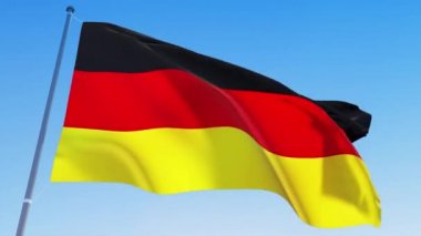 German flag video - 3d Dutch Flag loop footage at day light