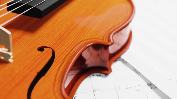 Violoncelo ou Violino em Tunes - Imagens detalhadas do violino — Vídeo de Stock