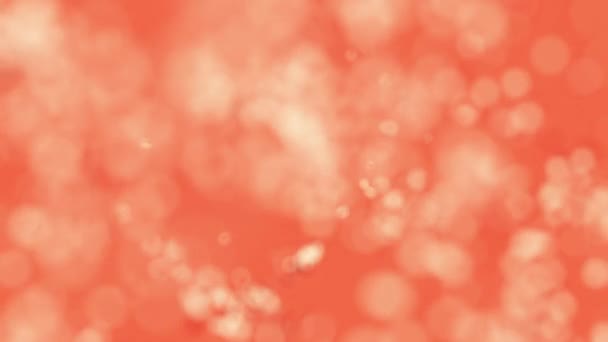 Abstract wallpaper with defocused fluid and bubbles orange salmon-colored — Stock Video