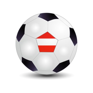 Futbol topu Avusturya bayrağı