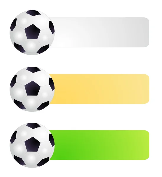 Set label with soccer ball — Stock Vector