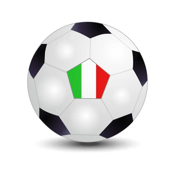 Bandera de Italia pelota de fútbol — Archivo Imágenes Vectoriales