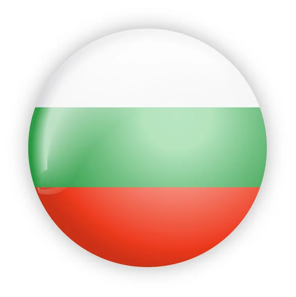 Кнопка флага Болгарии — стоковый вектор
