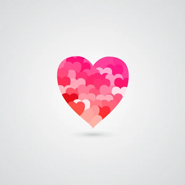 चमकदार गुलाबी दिल — स्टॉक वेक्टर