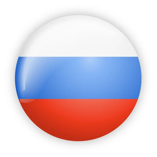 Russian flag button — Stock Vector