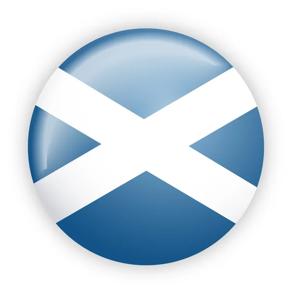 Bouton drapeau écossais — Image vectorielle