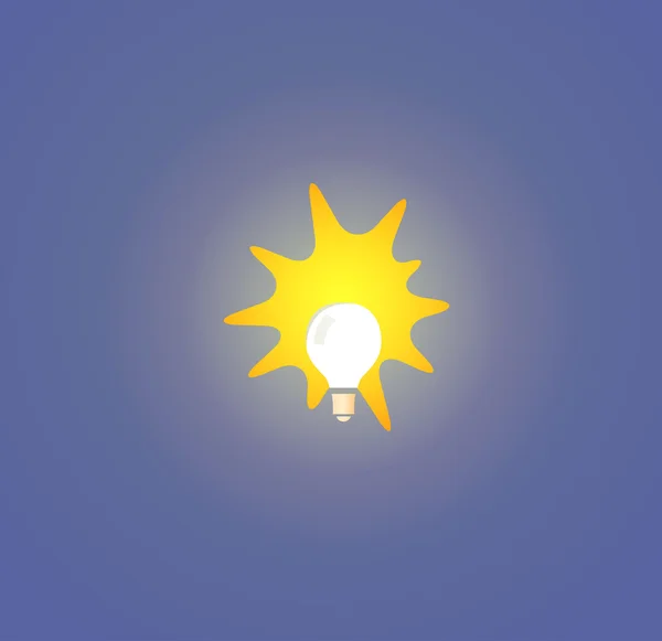 Ampoule lumineuse sur fond bleu, EPS 10 — Image vectorielle