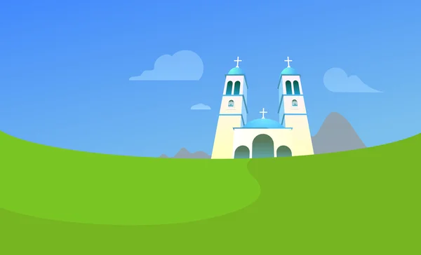 Iglesia ortodoxa en Grecia — Vector de stock