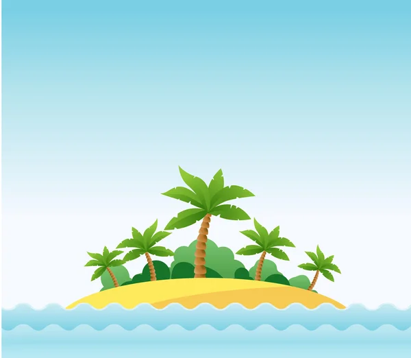 Illustration de l'île tropicale — Image vectorielle