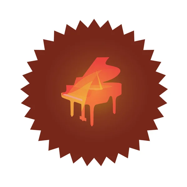 グランド ピアノとベクトルのアイコン — ストックベクタ