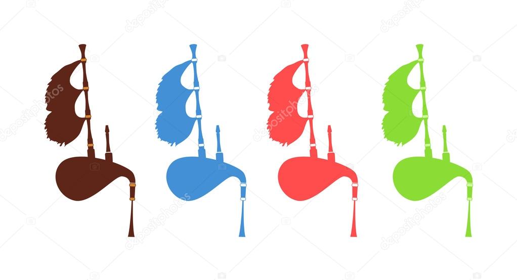 Set of Gaita Spanish Bagpipes Stock Vector Image by ©moodbringer