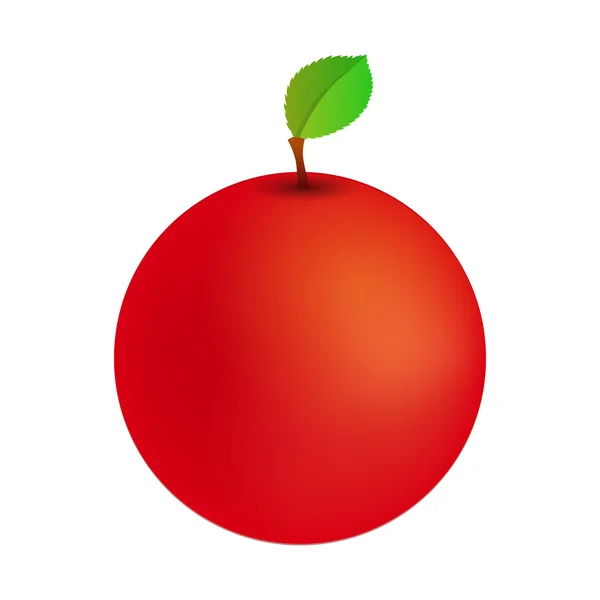 Röd äppelikon — Stock vektor