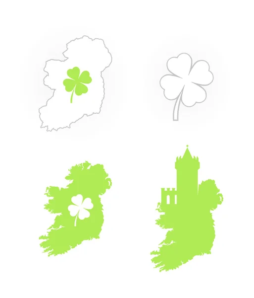 Ícone da Irlanda Símbolos —  Vetores de Stock