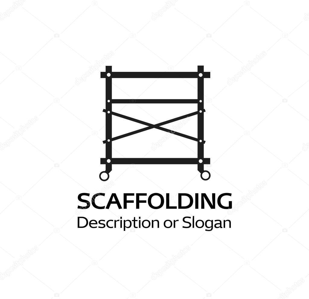 Logotype For The Company Selling Scaffolding, Vector Illustration
