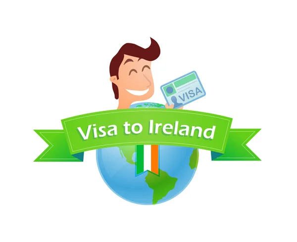 Visa to Ireland — Stock Vector