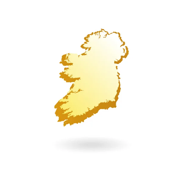 Map Contour of Ireland — Stock Vector