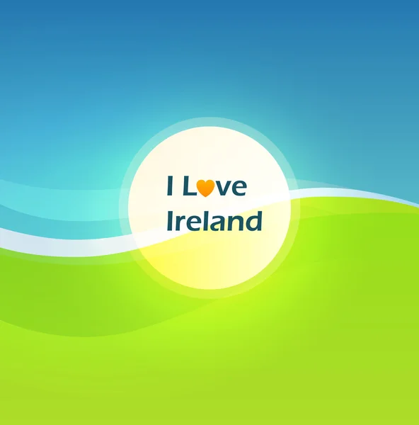 Me encanta Irlanda — Vector de stock