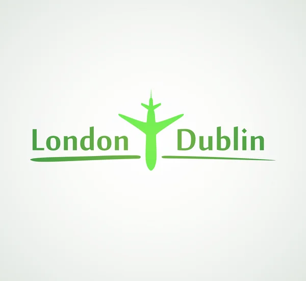 Londres - Dublin — Image vectorielle