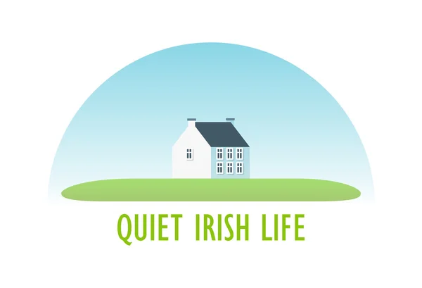 Maison irlandaise traditionnelle — Image vectorielle