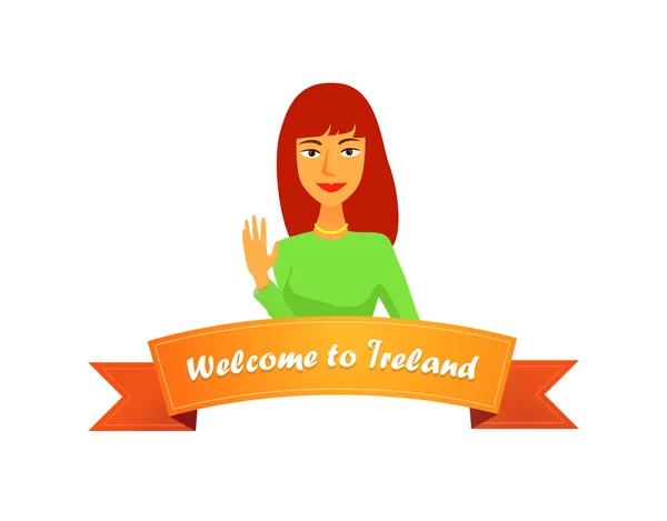 Bienvenido a Irlanda — Vector de stock