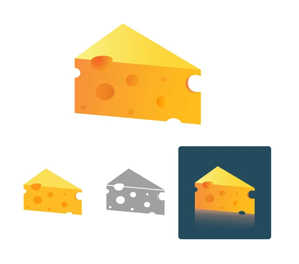 Fromage savoureux dans un design différent — Image vectorielle