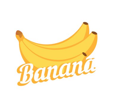 Beyaz arkaplanda muz