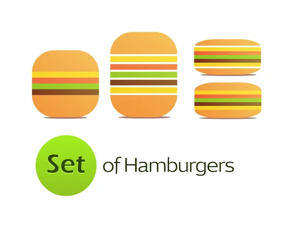 Hamburger kümesi — Stok Vektör