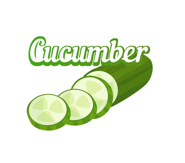 Rijp komkommer — Stockvector