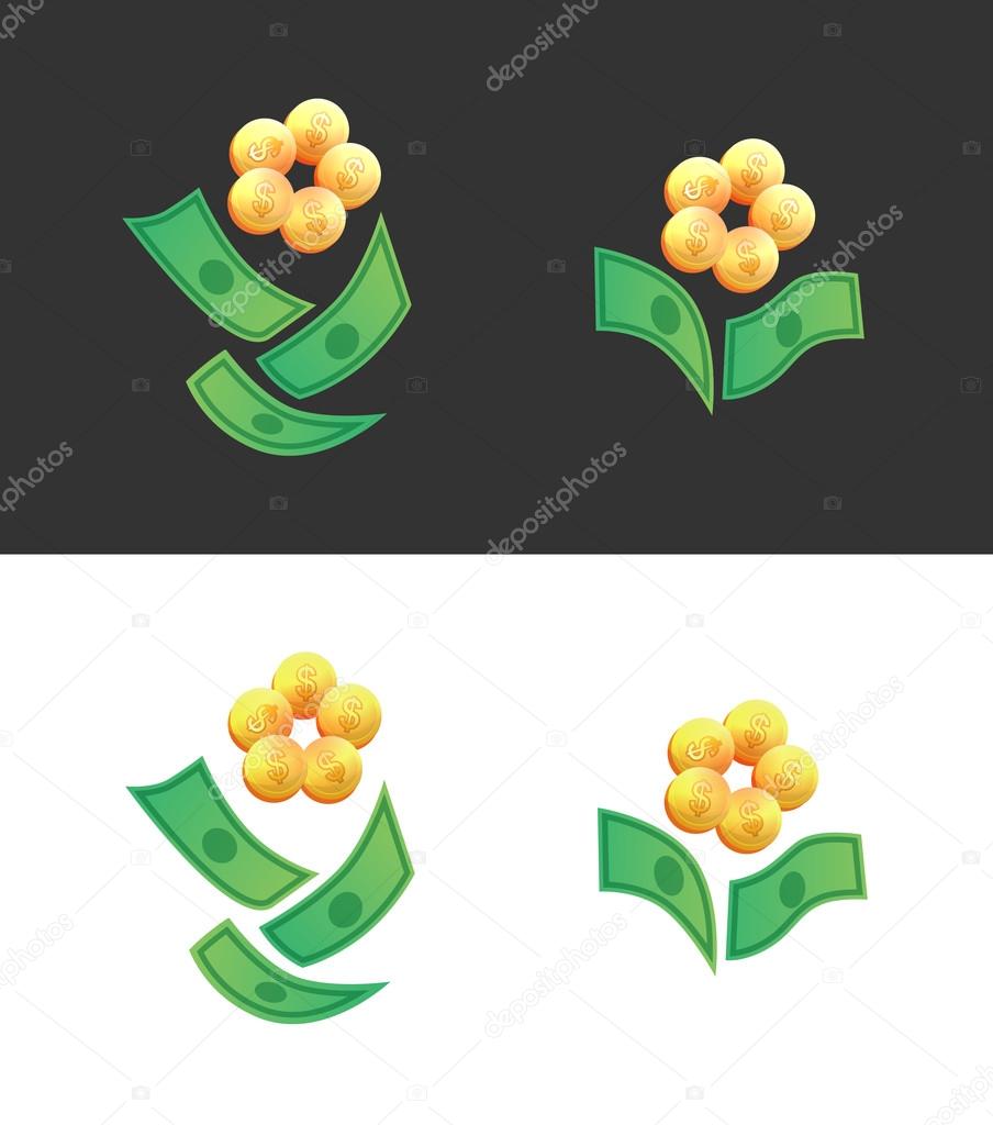 Flowers made of money