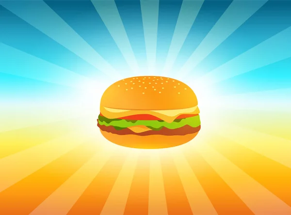 Lezzetli hamburger — Stok Vektör