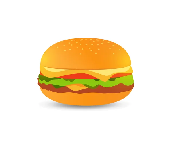 Hambúrguer saboroso — Vetor de Stock