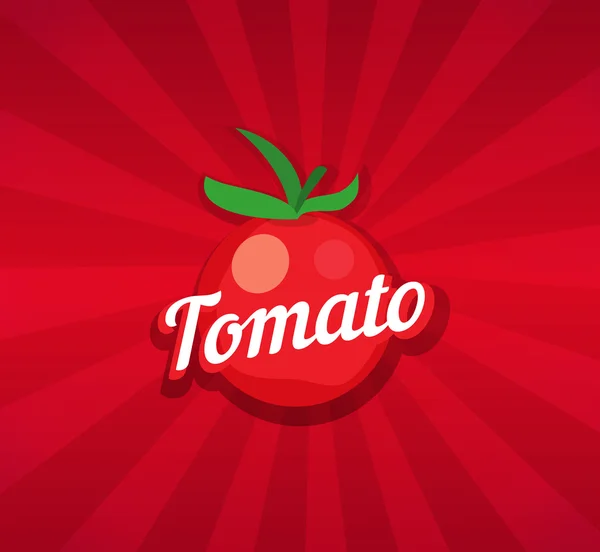 Tomate sobre fondo rojo — Archivo Imágenes Vectoriales