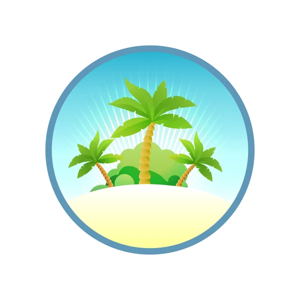 Tropical Island, vektor natur landskap Illustration — Stock vektor