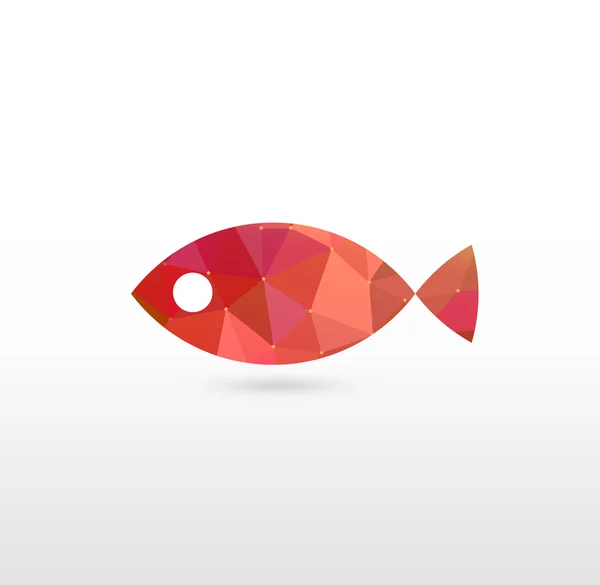 Σημάδι των ψαριών με μοντέρνα υφή — Διανυσματικό Αρχείο