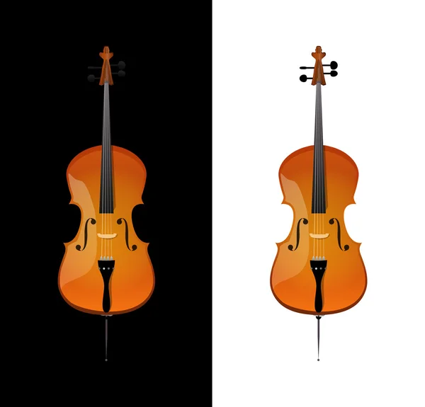 Illustration of Cello in realistic style — Stock Vector