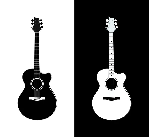 Guitarra acústica — Vector de stock