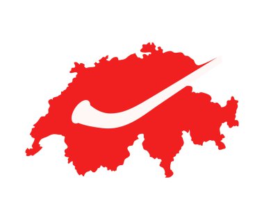 İsviçre haritası üzerindeki Alphorn